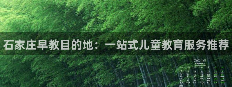 天狮娱乐股东57757：石家庄早教目的地：一站式儿童教育服务推荐