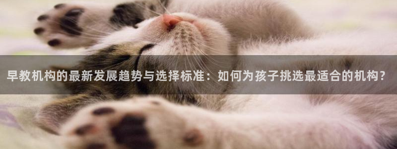 天狮娱乐负责：早教机构的最新发展趋势与选择标准：如何为孩子挑选最适合的机构？
