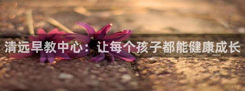 天狮娱乐官方网站下载:清远早教中心:让每个孩子都能健康成长